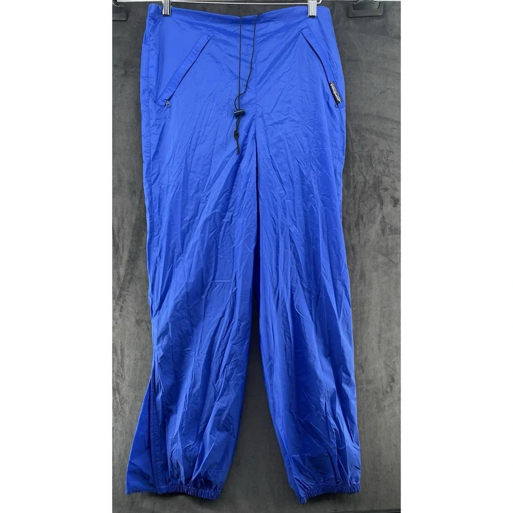 Vtg 90s Patagonia Blue Nylon Windbreaker Shell Pants Size M